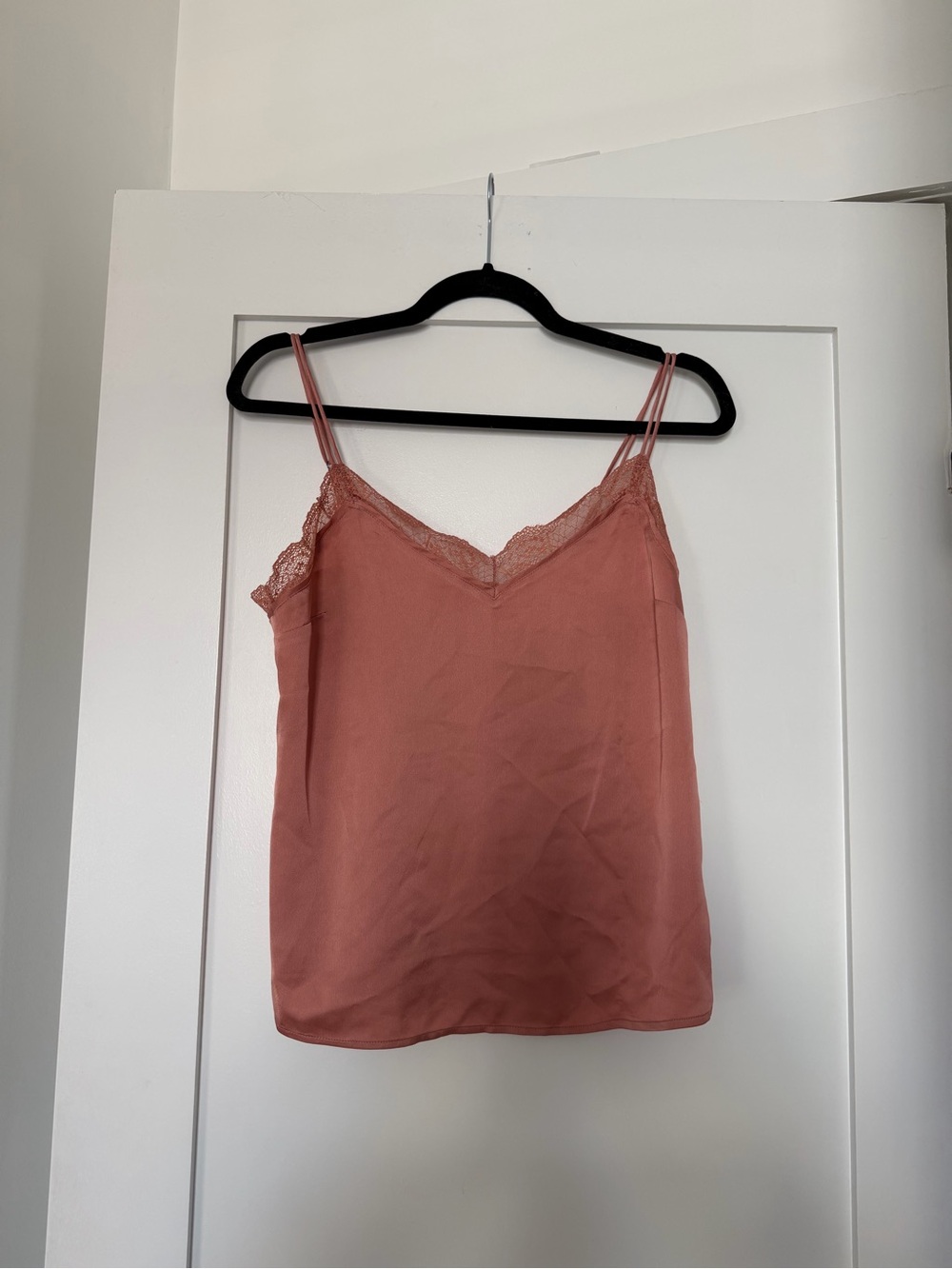 Abercrombie & Fitch Lace-Trim Cami Tank - Rosewood